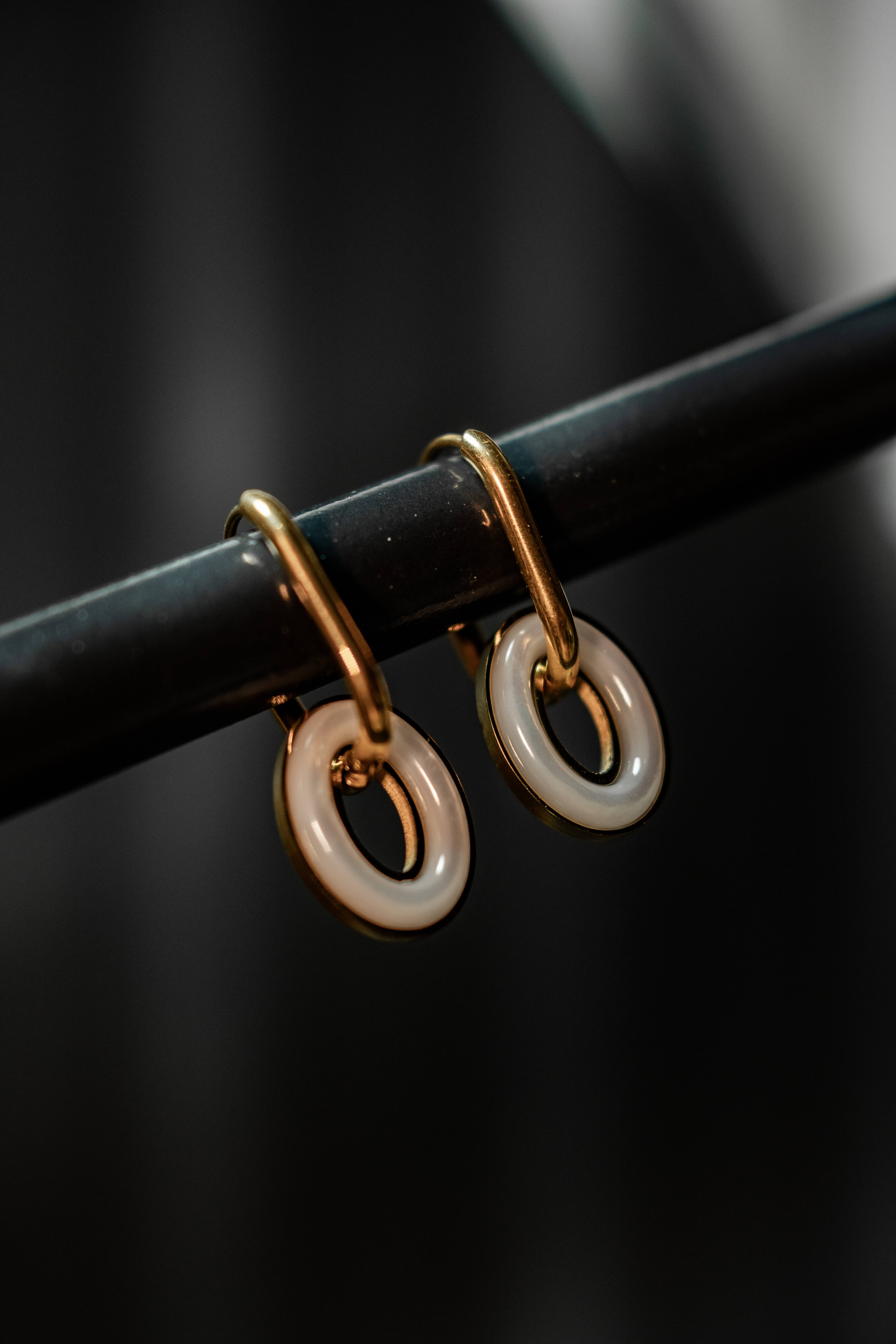 Ivory Loop Drop Earrings